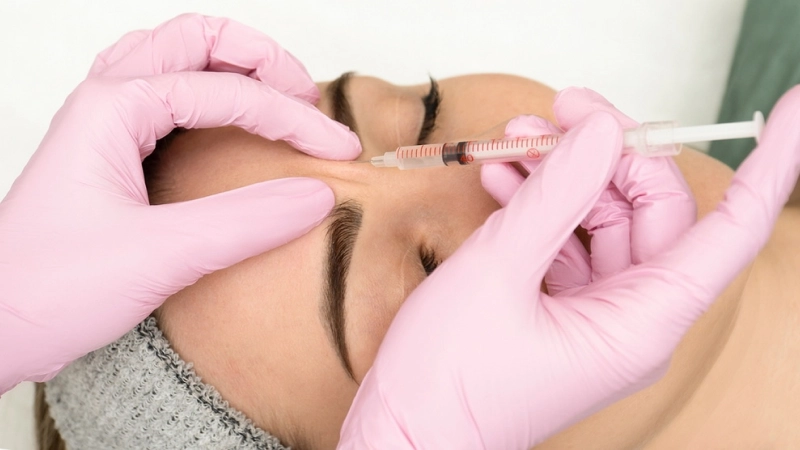 Botox injection on forehead Vancouver clinic