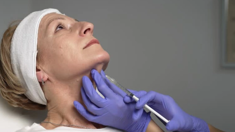 Botox treatment for neck and jaw area