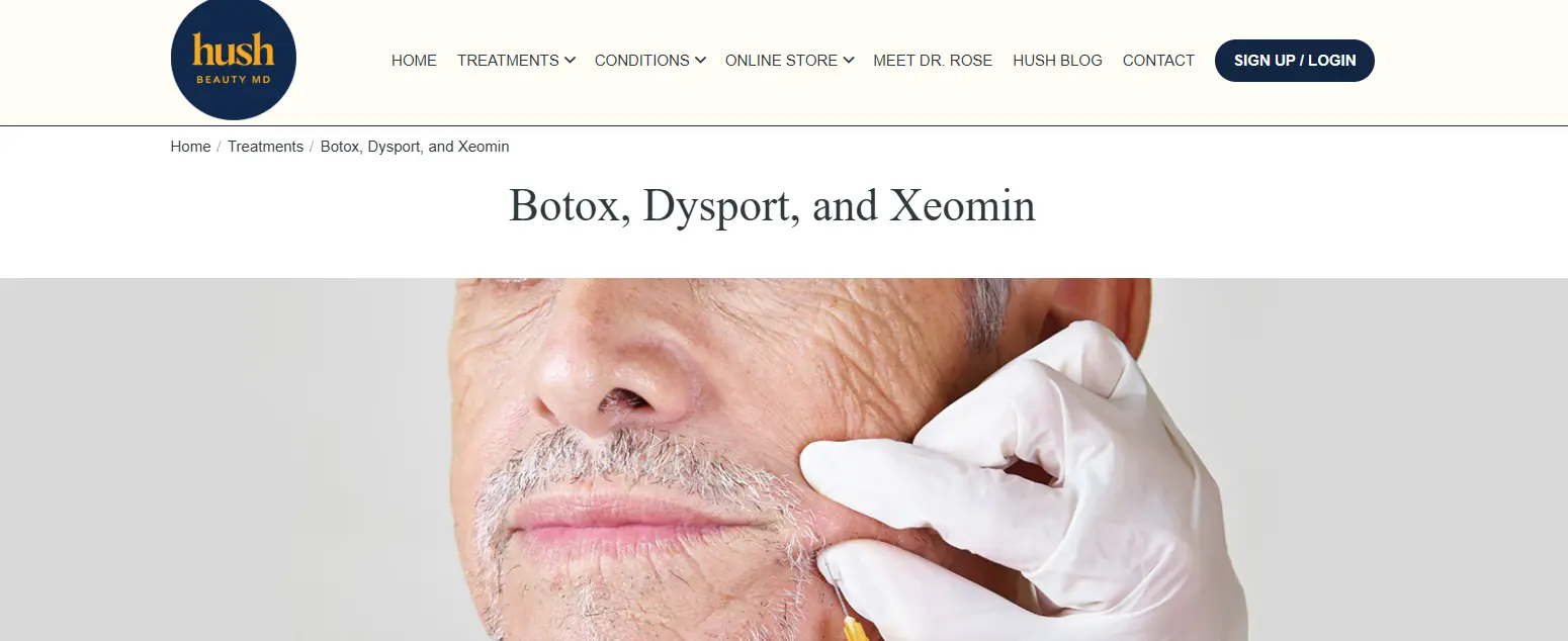 Hush Beauty Botox Dysport Xeomin Vancouver clinic