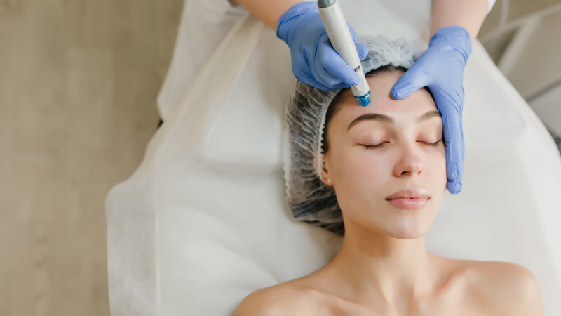 Microneedling facial treatment in Vancouver clinic