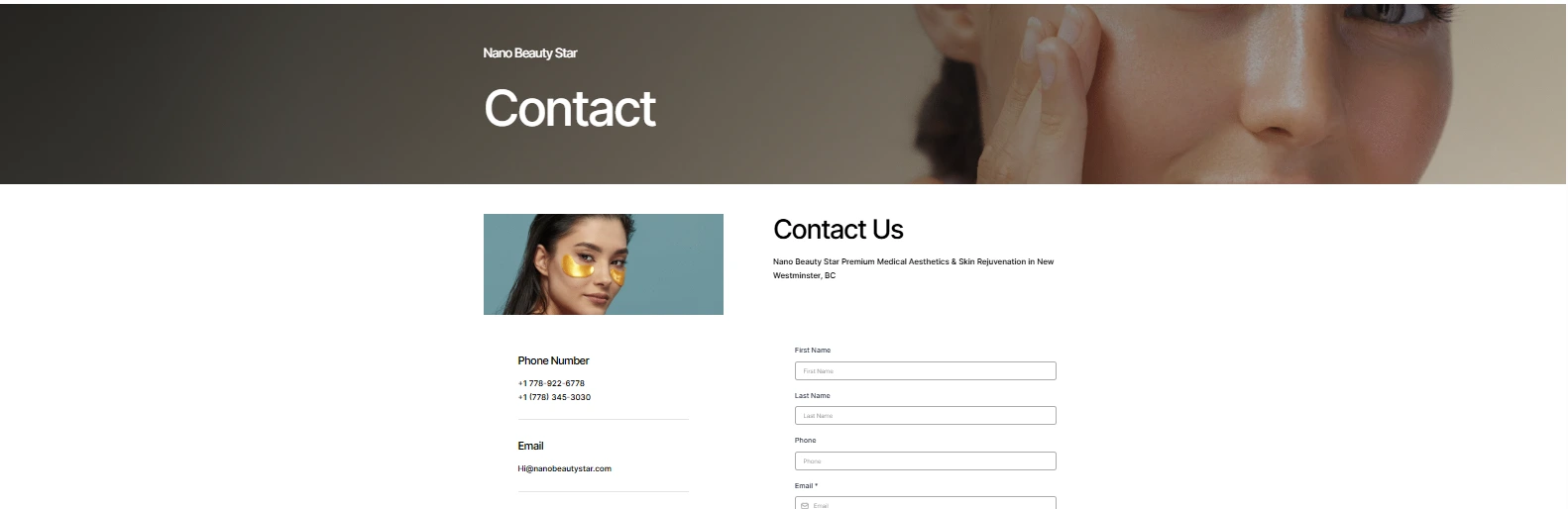 Nano Beauty Star Contact details laser hair removal clinic