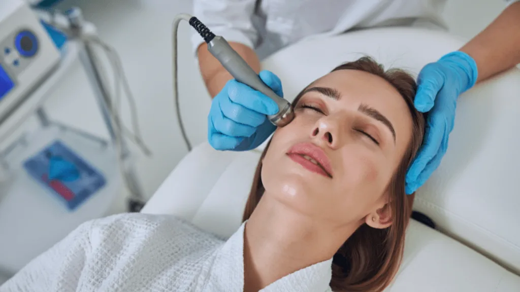 Secret RF treatment for under-eye rejuvenation.