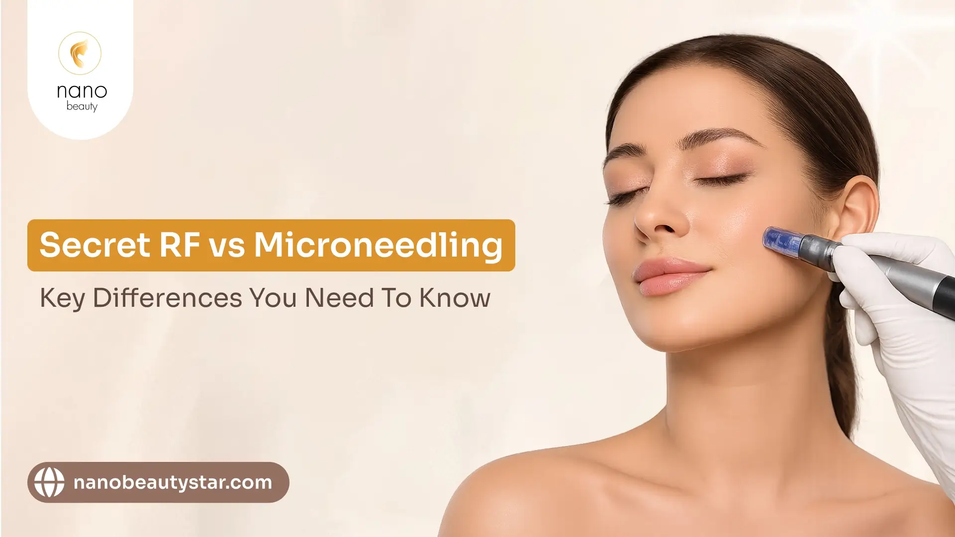 Secret RF vs microneedling treatment comparison.