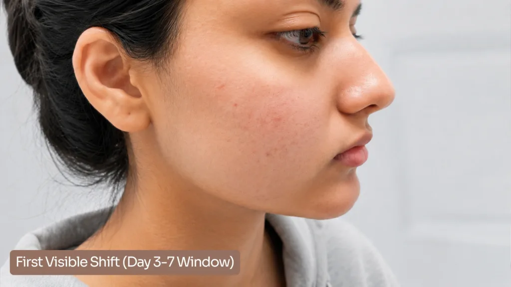 Secret RF results may show early visible changes during the first visible shift day 3–7 window. 