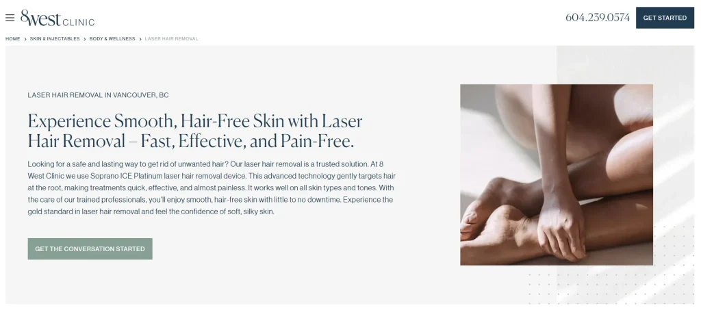 8 West Clinic - best laser hair removal in Vancouver.