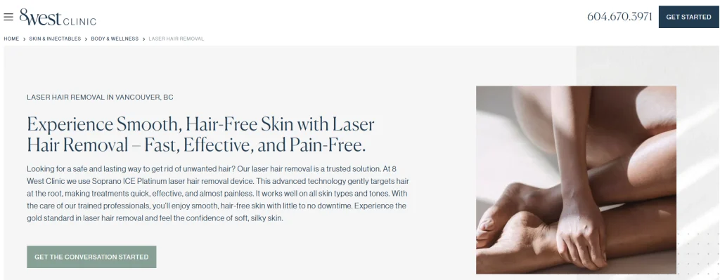 8West Clinic - laser hair removal West Vancouver.