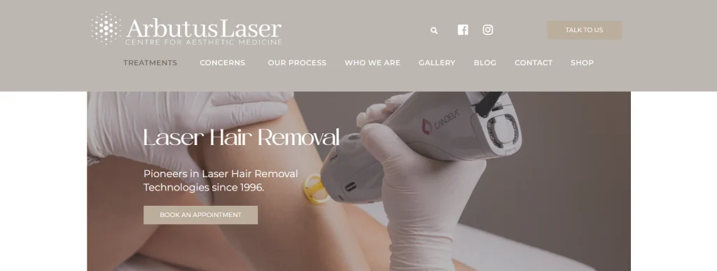 Arbutus Laser - laser hair removal for dark skin Vancouver.
