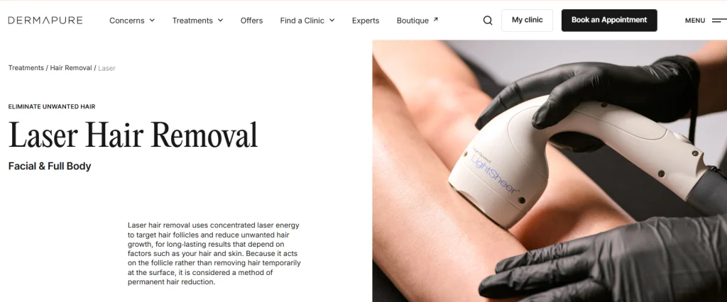 Dermapure Vancouver Davie - laser hair removal for dark skin Vancouver.