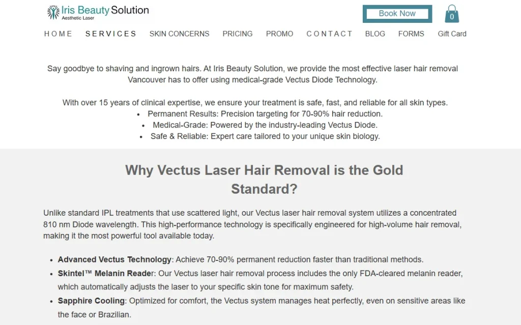 Iris Beauty Solution - laser hair removal clinics in Vancouver.