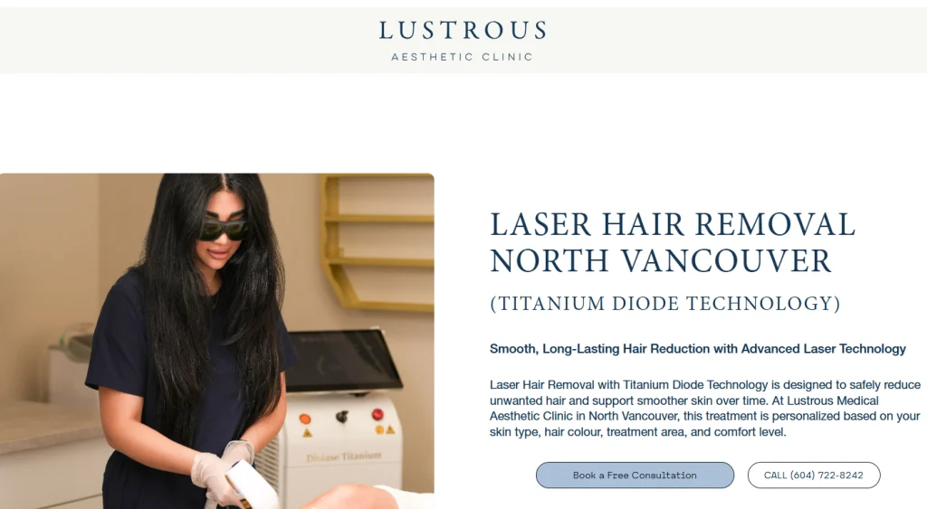 Lustrous Aesthetic Clinic - laser hair removal North Vancouver.