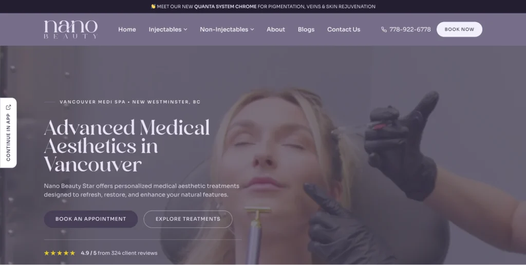 Nano Beauty Star - best laser hair removal clinic in Downtown Vancouver.