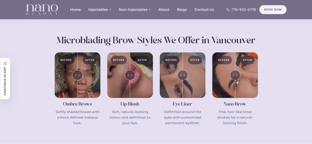 Nano Beauty Star - microblading on Vancouver Island.