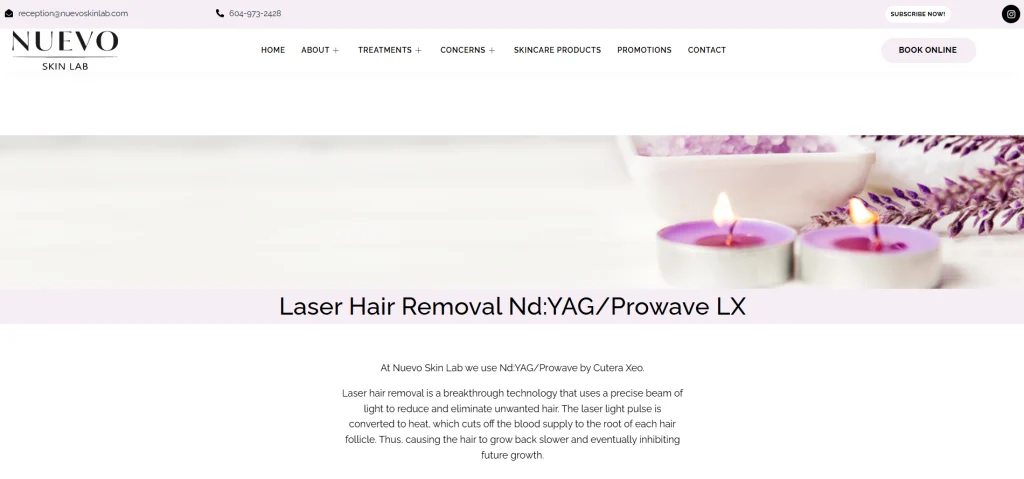 Nuevo Skin Lab - laser hair removal North Vancouver.