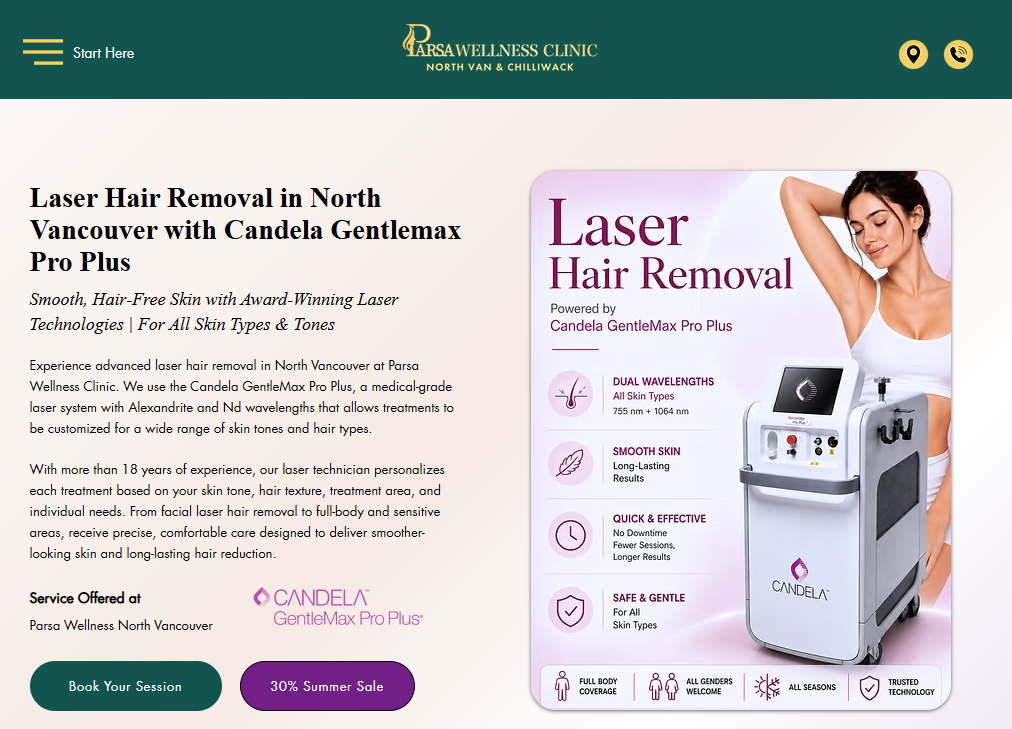 Parsa Wellness Clinic - laser hair removal North Vancouver.