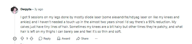 Reddit discussion on diode laser hair removal Vancouver.