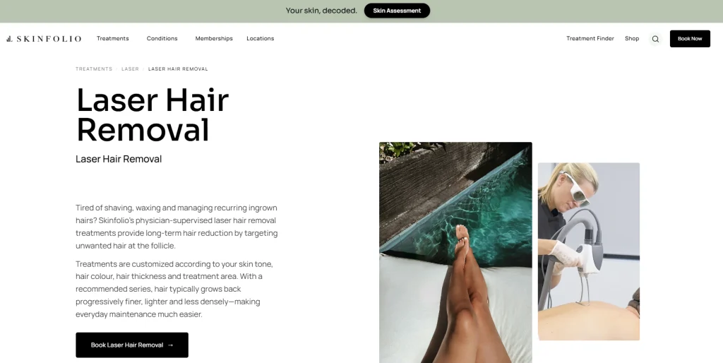 Skinfolio Park Royal - laser hair removal West Vancouver BC.